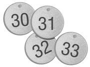 ACCUFORM SIGNS TDL150 Numbered Tags 1 1 2In Round 1 to 25 PK25