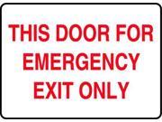 ACCUFORM SIGNS MEXT553VS Fire Door Sign 7 x 10In R WHT ENG Text