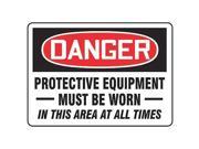 ACCUFORM SIGNS MPPE018VP Danger Sign 7 x 10In R and BK WHT PLSTC