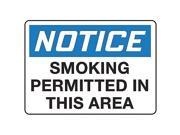 Smoking Area Sign Accuform Signs MSMK808VA 10 Hx14 W