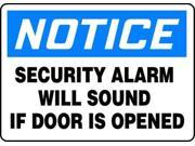 Notice Security Sign Accuform Signs MABR818VS 10 Hx14 W