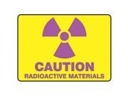 ACCUFORM SIGNS MRAD502VA Caution Radiation Sign 10 x 14In R YEL