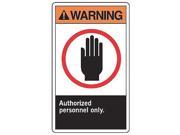 ACCUFORM SIGNS MRDM300VA Warning Sign 14 x 10In ORN BK and R WHT