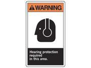 ACCUFORM SIGNS MRPE306VS Warning Sign 10 x 7In ORN and BK WHT ENG