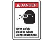 ACCUFORM SIGNS MRPE001VS Danger Sign 10 x 7In R and BK WHT ENG