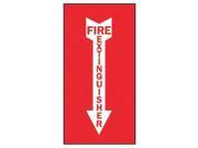 ACCUFORM SIGNS MFXG556VS Fire Extinguisher Sign 14 x 5In WHT R