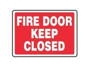 ACCUFORM SIGNS MEXT507VS Fire Door Sign 7 x 10In WHT R ENG Text