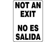 ACCUFORM SIGNS SBMADC523VP No Exit Sign 14 x 10In BK WHT PLSTC Text