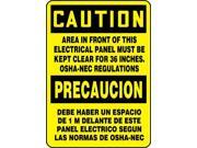 Caution Sign Accuform Signs SBMELC625VS 14 Hx10 W