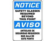 ACCUFORM SIGNS SBMPPA818VP Notice Sign 14 x 10In BL and BK WHT Text