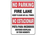 ACCUFORM SIGNS SBMVHR921VA Fire Lane Sign 14 x 10In R and BK WHT AL