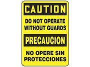 Caution Sign Accuform Signs SBMEQC721VS 14 Hx10 W