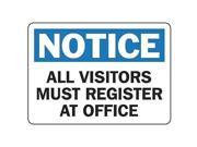Notice Security Sign Accuform Signs MADM882VS 7 Hx10 W