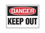 ACCUFORM SIGNS MADM146VA Danger Sign 10 x 14In R and BK WHT AL