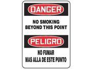 Danger No Smoking Sign Accuform Signs SBMSMK019VA 14 Hx10 W