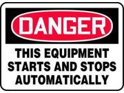 ACCUFORM SIGNS MEQM088VP Danger Sign 10 x 14In R and BK WHT PLSTC