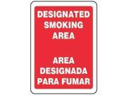 Smoking Area Sign Accuform Signs SBMSMK403VS 14 Hx10 W