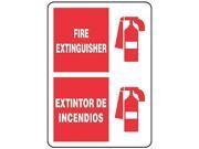 Fire Extinguisher Sign Accuform Signs SBMFXG518VP 14 Hx10 W