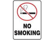 ACCUFORM SIGNS MSMK919VP No Smoking Sign 14 x 10In R and BK WHT