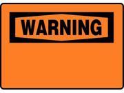 ACCUFORM SIGNS MRBH331VS Warning Sign 10 x 14In BK ORN Vinyl BLK