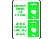 Safety Shower Sign Accuform Signs SBMFSR502VS 14 Hx10 W