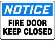 ACCUFORM SIGNS MEXT806VS Fire Door Sign 10 x 14In BL and BK WHT