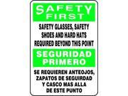 Personal Protection Sign Accuform Signs SBMPPA904VP 14 Hx10 W