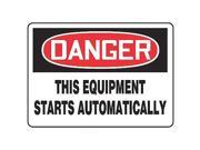 ACCUFORM SIGNS MEQM176VS Danger Sign 10 x 14In R and BK WHT ENG