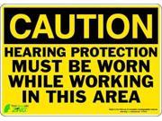 ZING 1151S Caution Sign 7 x 10In BK YEL ENG Text