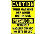 ACCUFORM SIGNS SBMEQM629VS Caution Sign 14 x 10In BK YEL Bilingual
