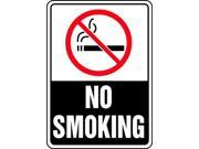 ACCUFORM SIGNS MSMK509VP No Smoking Sign 10 x 7In R and BK WHT