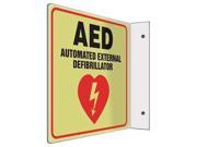 ACCUFORM SIGNS PSP972 Caution Sign AED 8x8 Blk and Red Glow