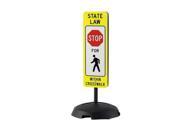 TAPCO 373 05103B Crosswalk Sign 36 x 12In R BW YEL