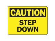 ACCUFORM SIGNS MSTF646VS Caution Sign 7 x 10In BK YEL Step DN ENG