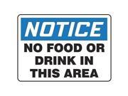 ACCUFORM SIGNS MHSK838VA Notice Sign 10 x 14In BL and BK WHT AL