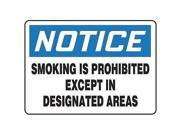 ACCUFORM SIGNS MSMK826VP No Smoking Sign 10 x 14In BL and BK WHT