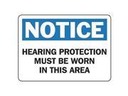 ACCUFORM SIGNS MPPE855VS Notice Sign 7 x 10In BL and BK WHT ENG