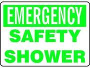 Safety Shower Sign Accuform Signs MFSD919VA 10 Hx14 W