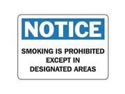 No Smoking Sign Accuform Signs MSMK827VA 7 Hx10 W