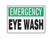 ACCUFORM SIGNS MFSD917VA Eye Wash Sign 7 x 10In GRN and BK WHT AL