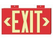 BRADY 90840B Exit Sign 8 x 15In YEL R Exit ENG Text