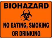 ACCUFORM SIGNS MBHZ503VP Biohazard Sign 7 x 10In BK ORN PLSTC
