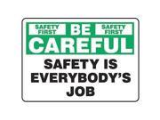 ACCUFORM SIGNS MGNF981VP Caution Sign 10 x 14In GRN and BK WHT
