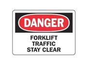ACCUFORM SIGNS MVHR013VP Forklift Traffic Sign 7 x 10In PLSTC ENG