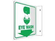 ACCUFORM SIGNS PSP702 Eye Wash Sign 8 x 8In GRN WHT PS ENG