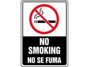 ACCUFORM SIGNS SBMSMK509VP No Smoking Sign 10 x 7In R and BK WHT