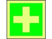 First Aid Sign Accuform Signs MLMR146GE 6 Hx6 W