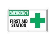 ACCUFORM SIGNS MFSD926VS First Aid Sign 7 x 10In GRN and BK WHT
