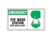 ACCUFORM SIGNS MFSD928VS Eye Wash Sign 7 x 10In GRN and BK WHT
