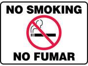 ACCUFORM SIGNS MSPS502VS No Smoking Sign 7 x 10In R and BK WHT